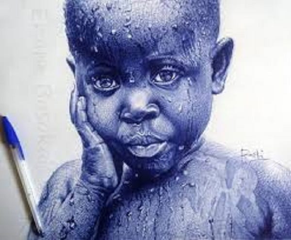 Avec juste un stylo à bille, cet artiste ghanéen fait des choses incroyables: PHOTOS