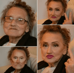 Elle maquille sa grand-mère de 80 ans, le résultat est surprenant (voir photos)