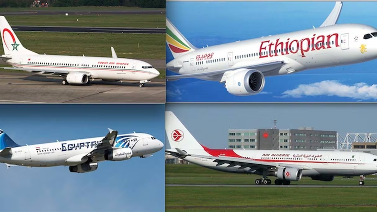 Commercial aircraft representing Africa’s leading airlines in 2026