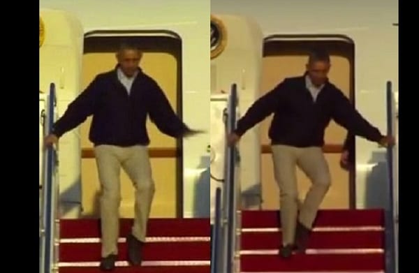 Le président Obama évite de justesse la honte: photo