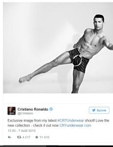 Le tweet de Cristiano qui vaut 230000 euros