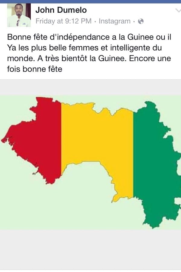 John Dumelo: "Les guinéennes sont les plus belles femmes au monde"