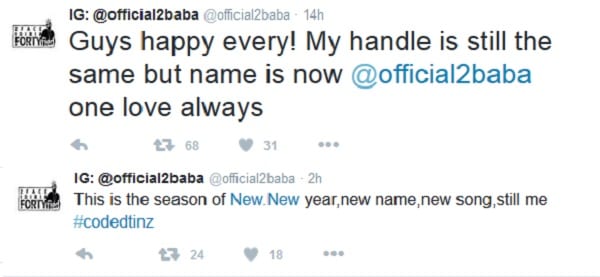 Le chanteur nigérian 2face Idiabia change son nom de scène