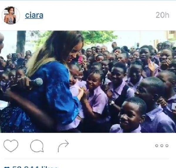 Ciara passe l'un des plus beaux jours de sa vie dans des écoles au Nigeria: PHOTOS