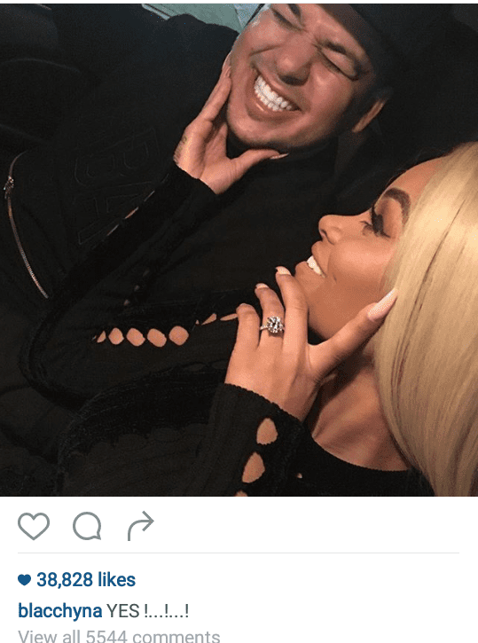 Rob Kardashian et Blac Chyna sont fiancés: PHOTO