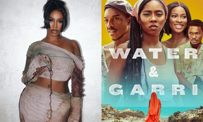 Tiwa-Savage dans water and Garri