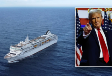 navire de croisière proposant un voyage aux Américains fuyant Trump