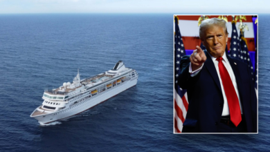 navire de croisière proposant un voyage aux Américains fuyant Trump