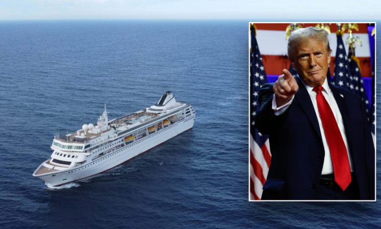 navire de croisière proposant un voyage aux Américains fuyant Trump